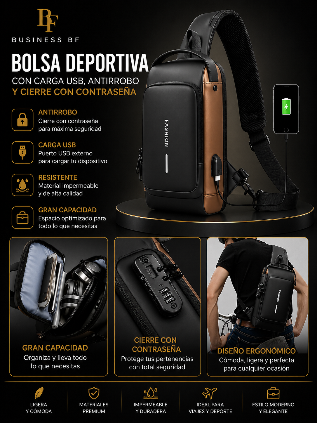 BOLSO MOCHILA ANTIRROBO