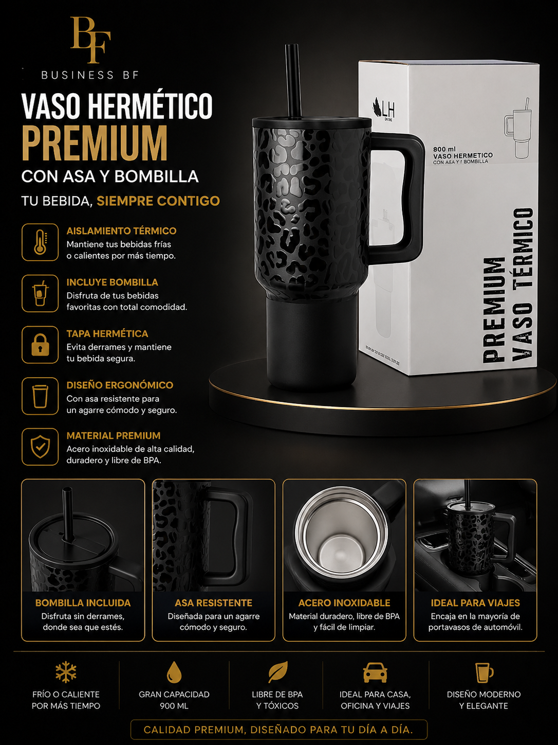 VASO TERMICO PREMIUM 900ML