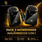 PACK MICRÓFONOS INALÁMBRICOS 3 EN 1